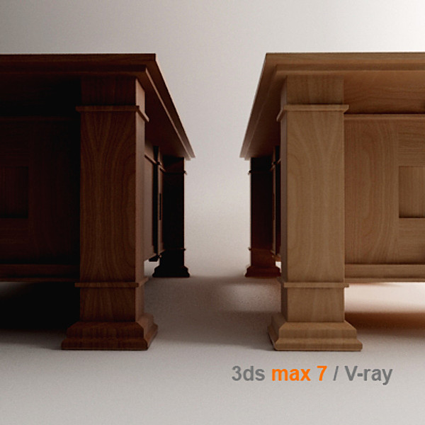 design table desk 3d dxf - Executive Desk by lajhar